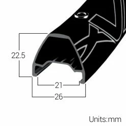 JANTE HALO VAPOUR 29" BLACK -PNEUS BIKELIFE Boutique rmha vapour profile dims sq 1171019