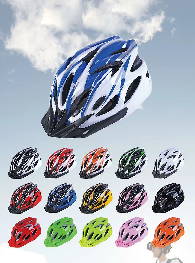 Unbranded Casque De Vélo Bleu + Noir Casque De Vélo De Montagne Casque Monobloc 3 Unbranded Casque De Vélo Bleu + Noir Casque De Vélo De Montagne Casque Monobloc – Image 3