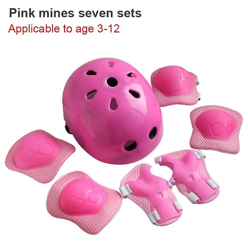 BESTORE Ensemble De Casque D'extérieur Rose De Patinage à Roulettes De 7 Pièces Pour Enfants 1 BESTORE Ensemble De Casque D'extérieur Rose De Patinage à Roulettes De 7 Pièces Pour Enfants
