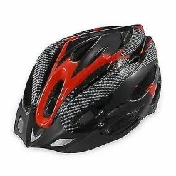 HSKMALL Serrures De Vélo Rouge Casque De Vélo Réglable Hommes Femmes Universel Bmx VTT Montage Vélo De Route Extérieur