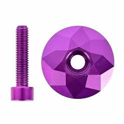 Unbranded Casque De Vélo Cap Road Bike Stem Casque Top Cap Cover Avec Vis Pour Tube De Tête De Fourche De 28,6 Mm, Violple