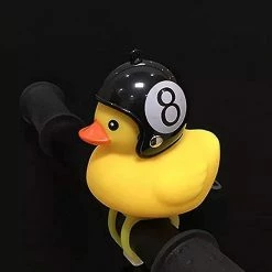 Woosien Mignon Casque Canard Vélo Cloche Avec Led Lumière Caoutchouc Canard Vélo Guidon Cornes Drôle Accessoires De Vélo