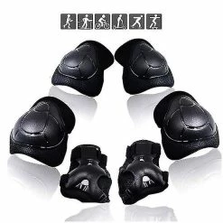Unbranded Ensemble D’équipement De Protection Pour Enfants Casque De Sécurité Genouillères Coudières Poignets Jeunes Sport -PNEUS BIKELIFE Boutique 417712557 max