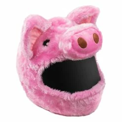 Vention Couverture De Casque De Moto Pink Pig Pop Peluche Housse De Casque De Cochon Pour Hommes Femmes