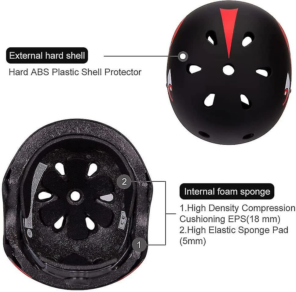 Lequeen Casque Pour Enfants 2-5 Ans Garçons Et Filles. Casque De Vélo Réglable. Patineur Pour Enfants H 2 Lequeen Casque Pour Enfants 2-5 Ans Garçons Et Filles. Casque De Vélo Réglable. Patineur Pour Enfants H – Image 2