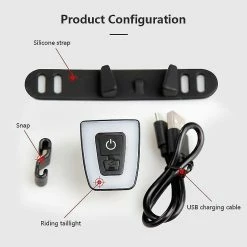 Unbranded Casque De Vélo étanche Feu Arrière Cyclisme Avertissement Lumière Flash USB Lampe De Poche Rechargeable Pour Vélo Feu Arrière Lumières De Vélo -PNEUS BIKELIFE Boutique 509047308 max
