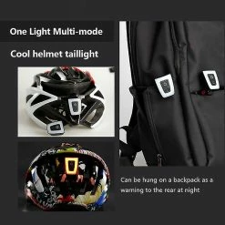 Unbranded Casque De Vélo étanche Feu Arrière Cyclisme Avertissement Lumière Flash USB Lampe De Poche Rechargeable Pour Vélo Feu Arrière Lumières De Vélo -PNEUS BIKELIFE Boutique 509047351 max