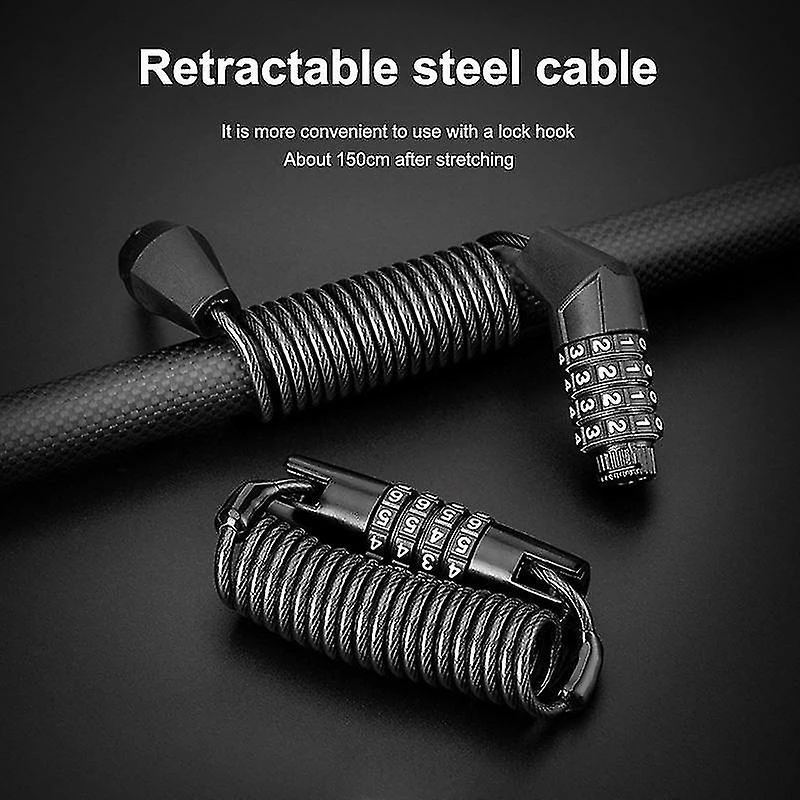 Unbranded Serrure à Code Télescopique Véhicule électrique Casque évolutif Serrure De Vélo 2 Unbranded Serrure à Code Télescopique Véhicule électrique Casque évolutif Serrure De Vélo – Image 2