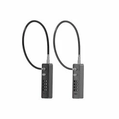 Unbranded 2pcs Type Pratique, Diamètre De Fil Plus épais, Tige De Poussée Modifiée, Serrure En Acier Blanc, Casque De Vélo, Porte Coulissante, Verrouillage Par Mot De Passe, Cadenas De Mot De Passe