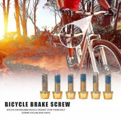 Unbranded 6pcs Mi Xim M6x18mm Vélo Casque Tige Fixation Boulon Vis Cyclisme Pièces Vélo Outils De Réparation De Vélo De Montagne