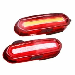 Unbranded Feux Arrière De Vélo En Deux Pièces, Feux Arrière De Vélo Rechargeables USB Super Lumineux, Accessoires LED Rouges à Haute Intensité, Adaptés à Tout Vélo Ou Casque