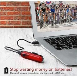 Unbranded Feu Arrière De Vélo Arrière 2 Pack, Ultra Lumineux Usb Rechargeables Feux Arrière De Vélo, Accessoires LED Rouges Haute Intensité S’adapte Sur N’importe Quel Vélo Ou Casque. Facile à Utiliser -PNEUS BIKELIFE Boutique 642433554 max