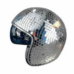 Unbranded Casque Disco Ball 1 Pièce Avec Visière Rétractable Pour Accessoires De Discothèque Cool (argent)