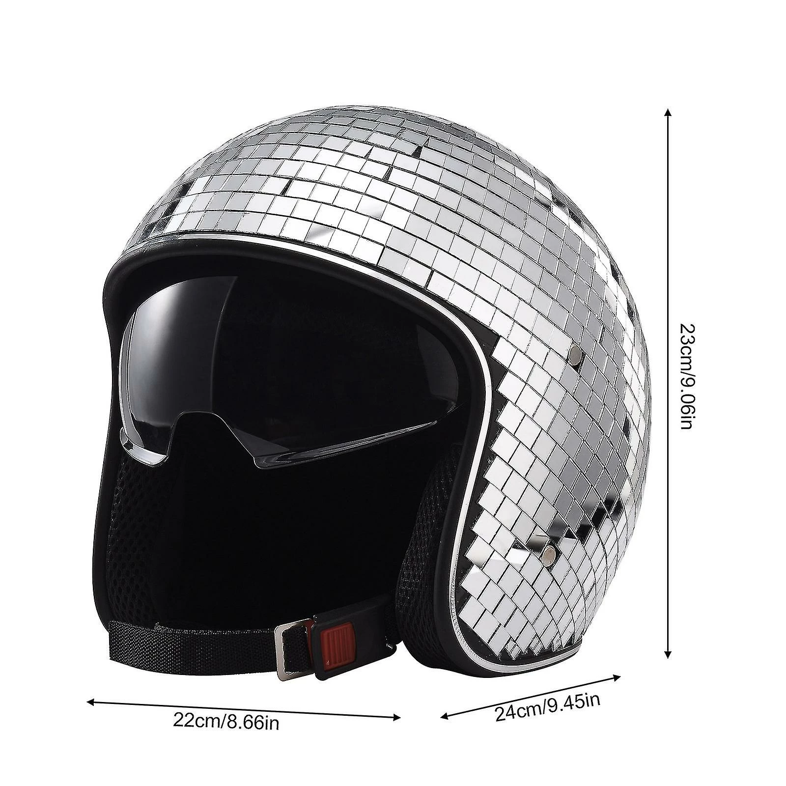Unbranded Casque Disco Glitter Cowboy Party Casque Casque De Cyclisme Argent 2 Unbranded Casque Disco Glitter Cowboy Party Casque Casque De Cyclisme Argent – Image 2