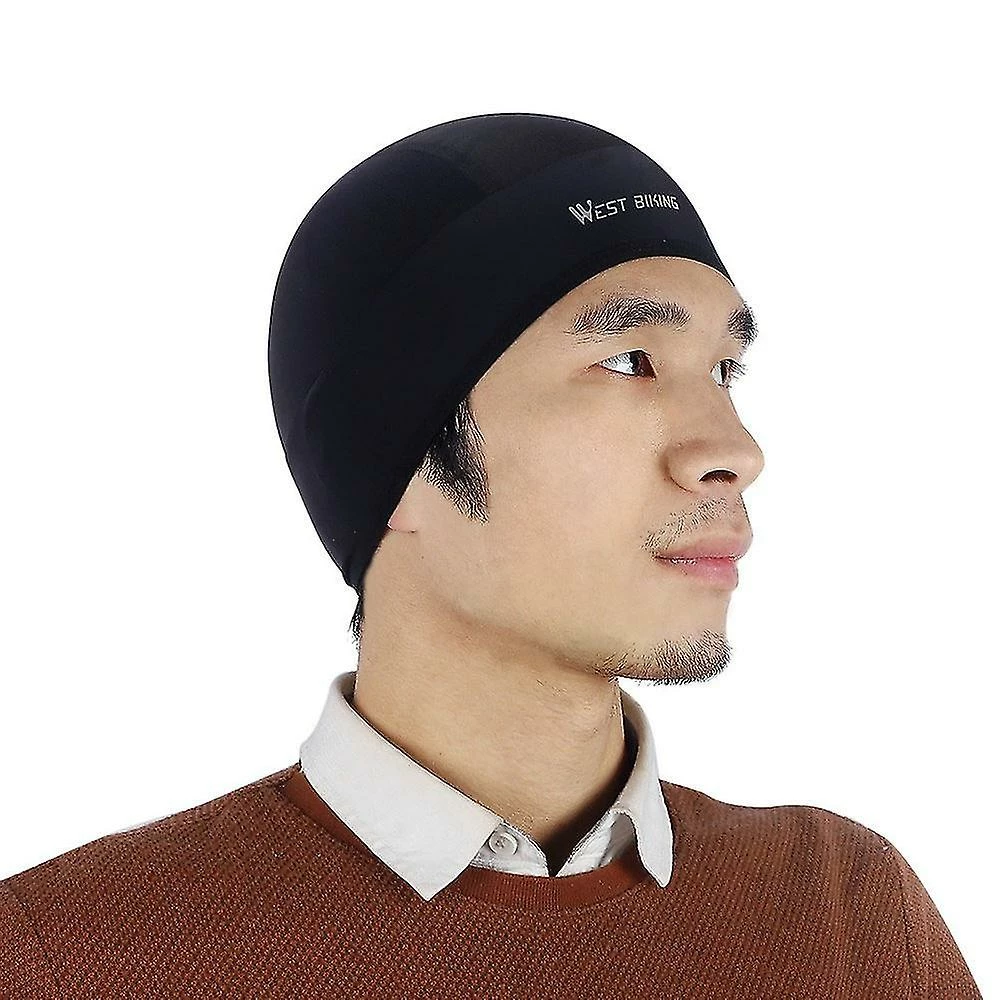 Nw 1776 West Biking Ice Silk Cooling Skull Cap Cyclisme Running Hat Uv Protection Casque - Noir 2 Nw 1776 West Biking Ice Silk Cooling Skull Cap Cyclisme Running Hat Uv Protection Casque - Noir – Image 2