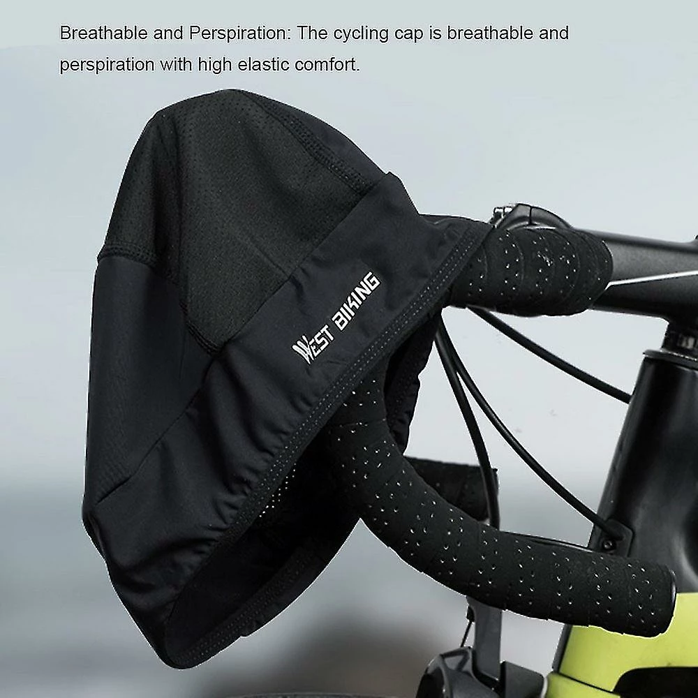 Nw 1776 West Biking Ice Silk Cooling Skull Cap Cyclisme Running Hat Uv Protection Casque - Noir 4 Nw 1776 West Biking Ice Silk Cooling Skull Cap Cyclisme Running Hat Uv Protection Casque - Noir – Image 4