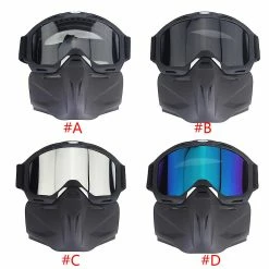Unbranded Lunettes De Moto UV Lunettes De Casque Avec Masque Détachable Pour Les Activités De Plein Air -PNEUS BIKELIFE Boutique 786245373 max