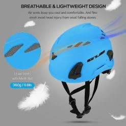 Nw 1776 Casque D’escalade Casque De Sécurité De Cyclisme W / Lampe Frontale Earmuff Feu Arrière Points D’attache Pour La Randonnée Escalade Casque De Vélo Spéléologique -PNEUS BIKELIFE Boutique 786958334 max