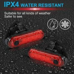 Nw 1776 Led Arrière Vélo Arrière Feu Arrière 2 Pack, Ultra Bright Usb Rechargeable Vélo Feux Arrière, Vélo Étanche Rétro-Éclairage Pour Casque De Cyclisme Avertissement De Sécurité Strobe -PNEUS BIKELIFE Boutique 786962845 max