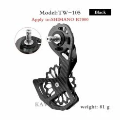 Accessoire Vélo,WUZEI – Dérailleur Arrière En Fiber De Carbone 17T,roue De Poulie En Céramique Pour SRAM - Type TW-105 Bl - Avis / Test