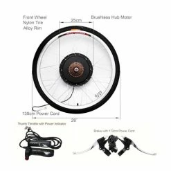 Kit De Conversion Vélo électrique Avec Moteur De Roue Arrière 26- 48 V 1 000 W - Avis / Test