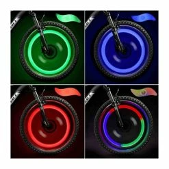 LED Roue Lumières (Rouge + Vert + Bleu + Multicolore) Lot De 4, Rayons De Roue Vélo Pour VTT VTC Bicyclette Adultes Et Enfant - Avis / Test