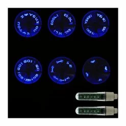 Lumière De Valve De Roue LED étanche Lettres Flash, Pour Voiture, Vélo, Moto, Moto Blue -WGHY4595 - Avis / Test