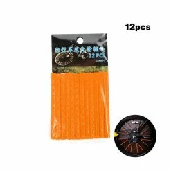 Tube Réfléchissant Pour Rayon De Roue De Vélo, 12 Pièces,réflecteur Pour VTT, Accessoires De Cyclisme, Orange -WGHY2711 - Avis / Test