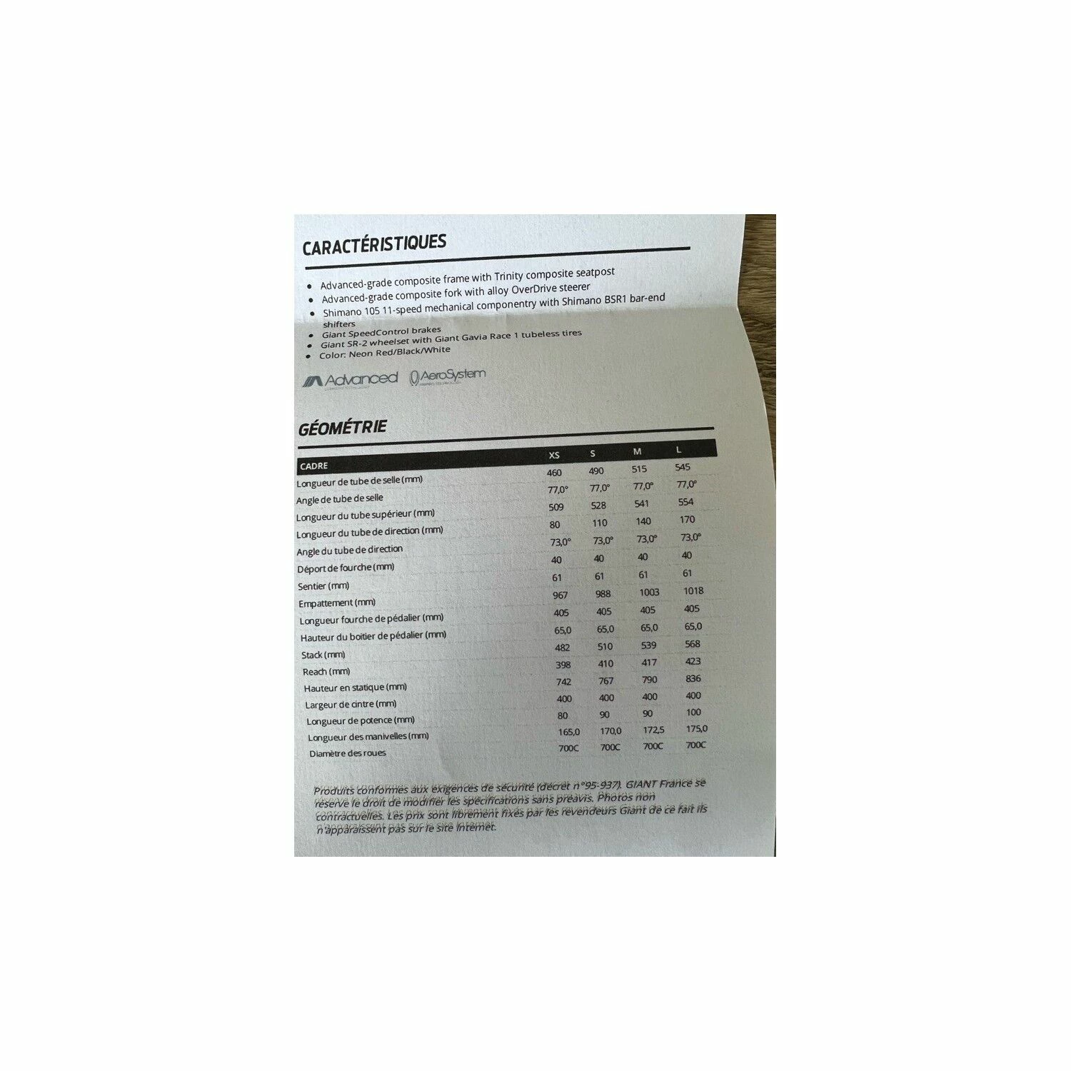 Vélo De Course Giant - 51 3 Vélo De Course Giant - 51 – Image 3