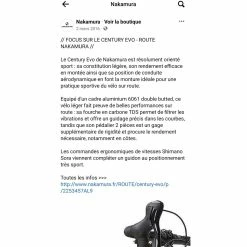 Vélo De Course Nakamura - 53 - 18" -PNEUS BIKELIFE Boutique velo route nakamura century evo 3